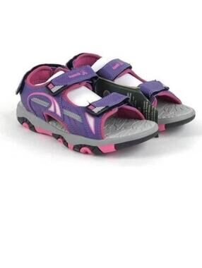 Girls Sport Sandals Kamik Kids 7 Purple Pink Fx Leather Velcro Open Toe Shoes